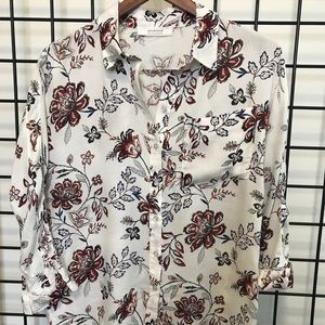 Promod print button down shirt.